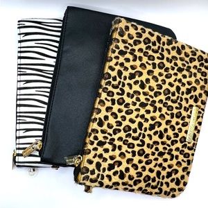Tartan + Twine Zebra pattern makeup bag
